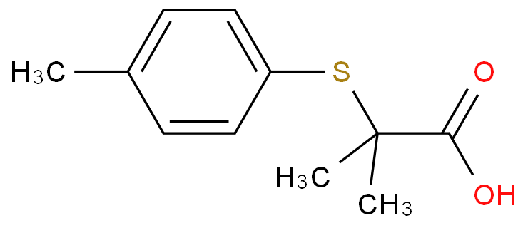 Propanoic acid, 2-methyl-2-[(4-methylphenyl)thio]-