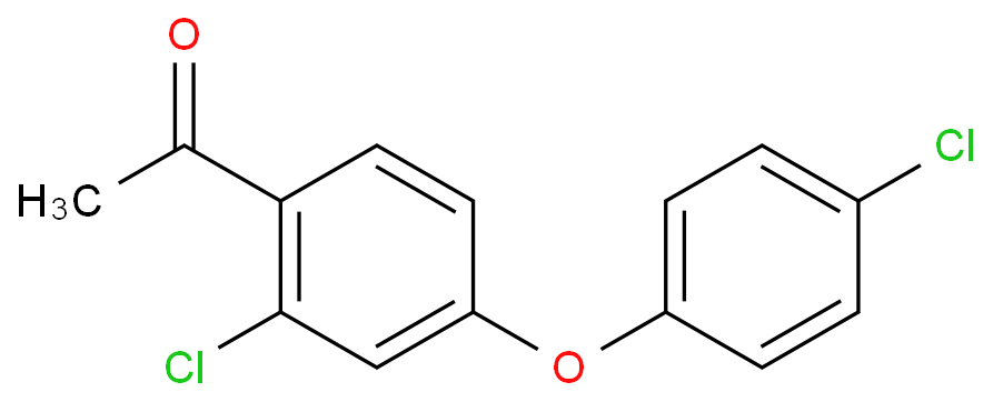 2-氯-4-(4-氯苯氧基)苯乙酮化学结构式