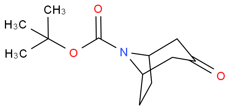 N-叔丁氧羰基-去甲托品酮化学结构式