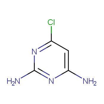 2,4-二氨基-6-氯嘧啶化学结构式