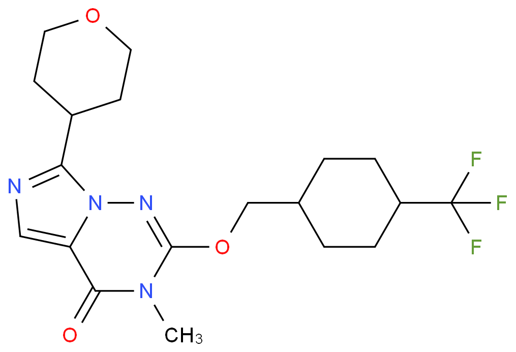 3-甲基-7-(四氢-2H-吡喃-4-基)-2-((反式-4-(三氟甲基)环己基)甲氧基)咪唑并[5,1-f][1,2,4]三嗪-4(3H)-酮/2007975-22-4