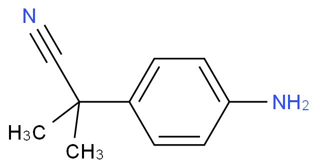 2-(4-氨基苯基)-2-甲基丙腈化学结构式