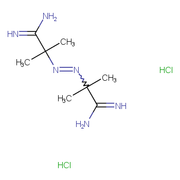 2,2'-偶氮二异丁基脒二盐酸盐化学结构式