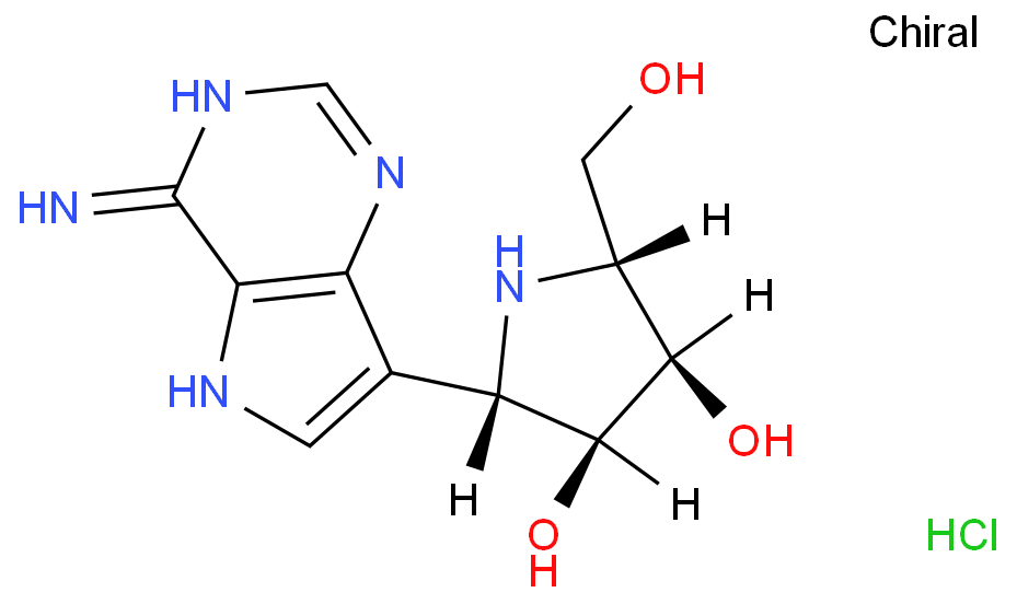 3,4-Pyrrolidinediol,2-(4-amino-5H-pyrrolo[3,2-d]pyrimidin-7-yl)-5-(hydroxymethyl)-, hydrochloride(1:1), (2S,3S,4R,5R)-  