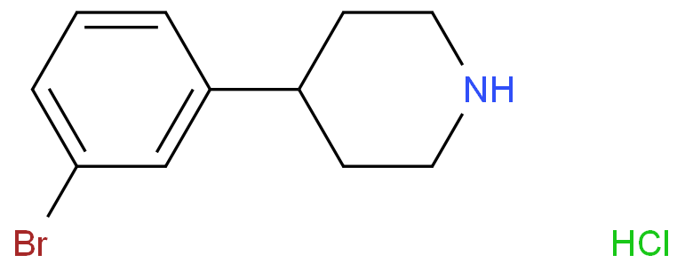 4-(3-溴苯基)哌啶盐酸盐化学结构式