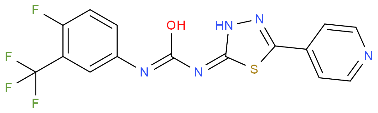 1-(4-氟-3-(三氟甲基)苯基)-3-(5-(吡啶-4-基)-1,3,4-噻二唑-2-基)脲