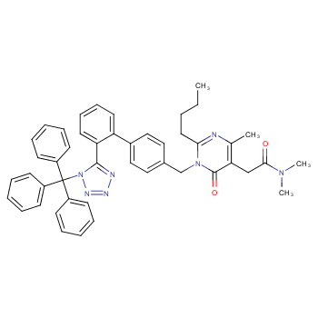2-丁基-1,6-二氫-N,N,4-三甲基-6-氧代-1-[[2'-[1-(三苯甲基)-1H-四氮唑-5-基][1,1'-聯苯]-4-基]甲基]-5-嘧啶乙醯胺