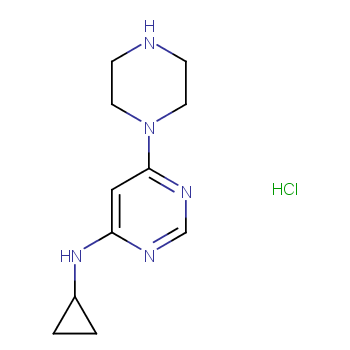 Cyclopropyl-(6-piperazin-1-yl-pyrimidin-4-yl)-amine hydrochloride  