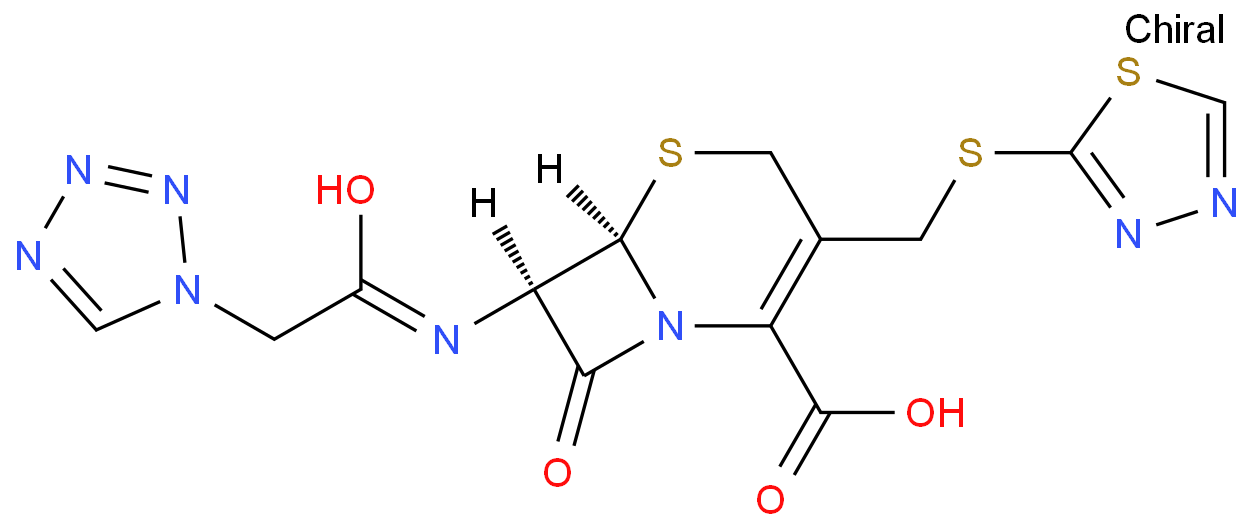 (6R,7R)-8-oxo-7-[[2-(tetrazol-1-yl)acetyl]amino]-3-(1,3,4-thiadiazol-2-ylsulfanylmethyl)-5-thia-1-azabicyclo[4.2.0]oct-2-ene-2-carboxylic acid
