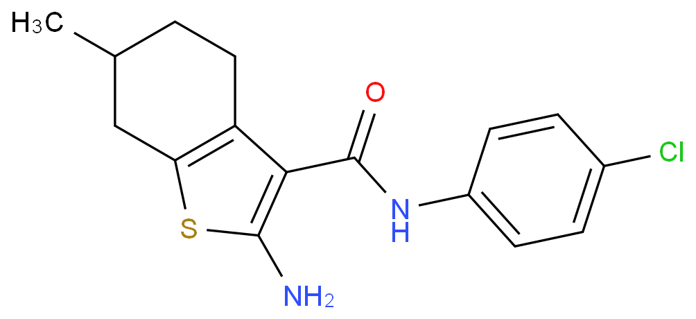 2-AMINO-N-(4-CHLOROPHENYL)-6-METHYL-4,5,6,7-TETRAHYDRO-1-BENZOTHIOPHENE-3-CARBOXAMIDE