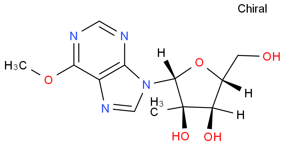 6-甲氧基-9-(2-C-甲基-b-D-呋喃核糖基)嘌呤CAS号565450-78-4;分析试剂/科研试验用