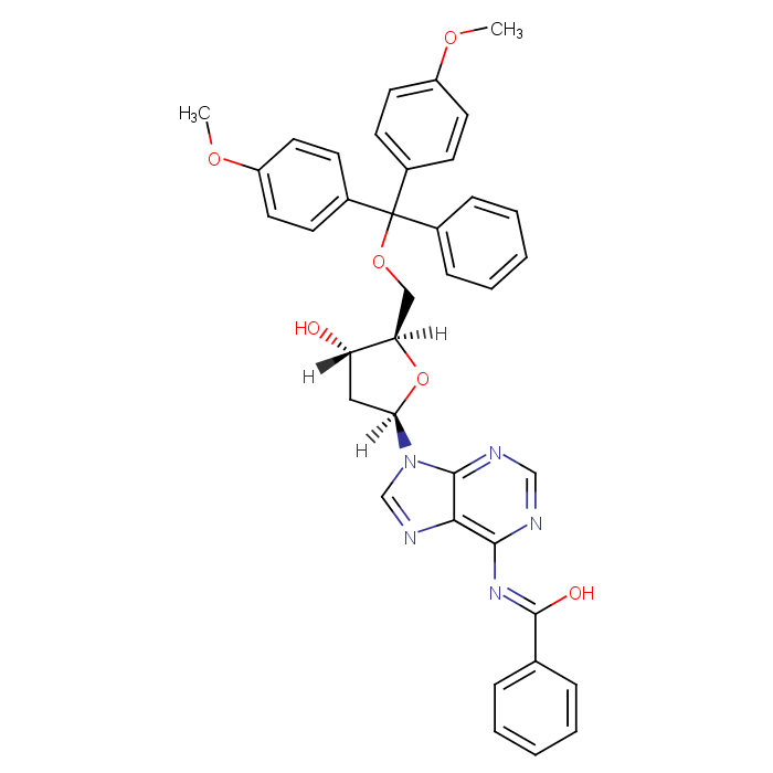 64325-78-6-N6-苯甲酰基-5'-O-(4,4'-二甲氧基三苯基)-2'-脱氧腺苷-0.98