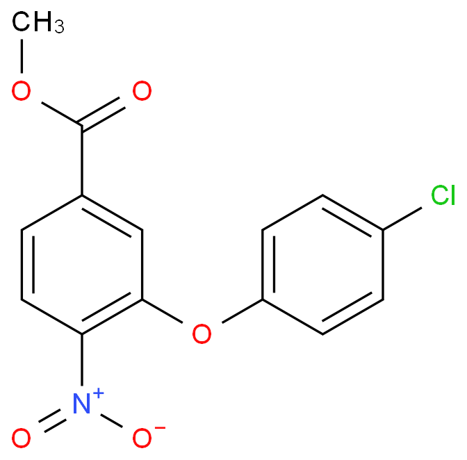 Benzoicacid, 3-(4-chlorophenoxy)-4-nitro-, methyl ester  