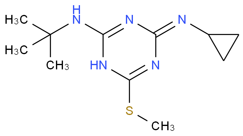 2-N-tert-butyl-4-N-cyclopropyl-6-methylsulfanyl-1,3,5-triazine-2,4-diamine
