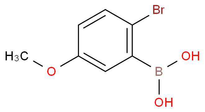 2-溴-5-甲氧基苯基硼酸化学结构式