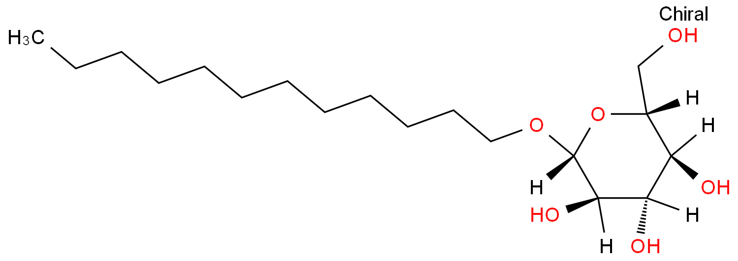 十二烷基吡喃葡萄糖苷化学结构式