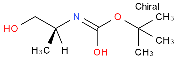 N-Boc-L-丙氨醇化学结构式