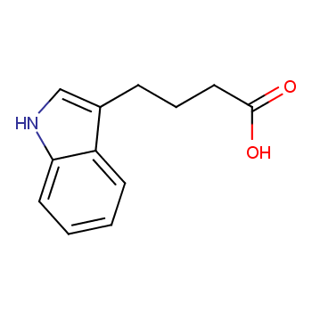 3-Indolebutyric acid; 133-32-4 structural formula