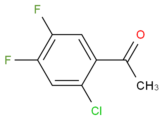 2'-氯-4',5'-二氟苯乙酮化学结构式