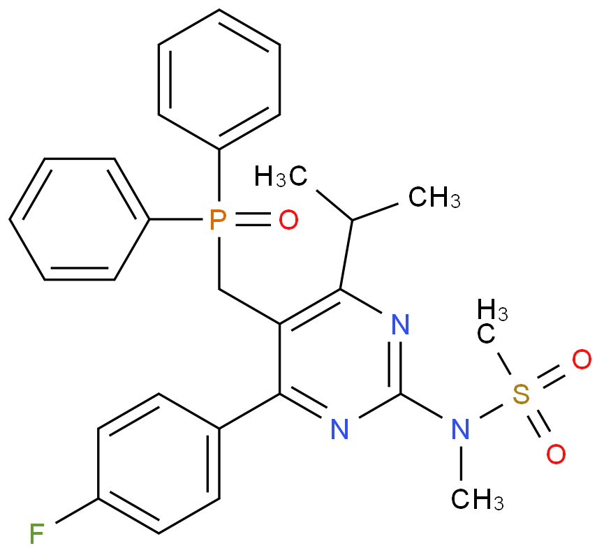 N-[5-(联苯-膦酰基甲基)-4-(4-氟-苯基)-6-异丙基-嘧啶-2-基]-N-甲基-甲烷磺胺