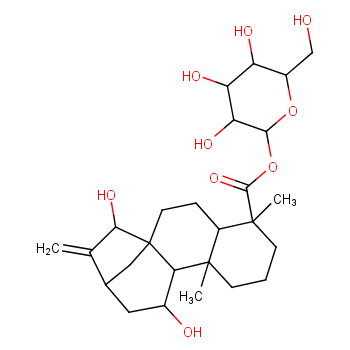 (4alpha,11beta,15beta)-11,15-二羟基贝壳杉-16-烯-18-酸beta-D-吡喃葡萄糖酯价格, Paniculoside II对照品, CAS号:60129-64-8