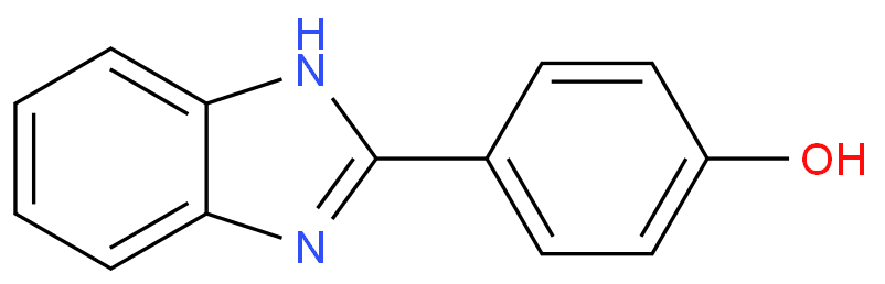 4-(1H-苯并咪唑-2-基)苯酚 0.2H2O化学结构式