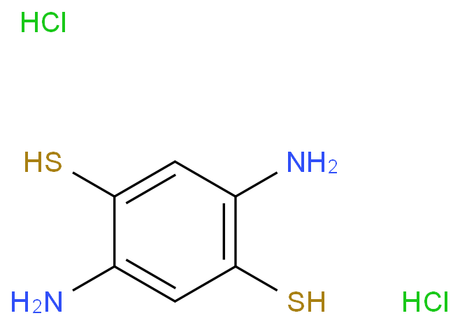 2,5-二氨基-1,4-苯二硫酚二盐酸盐化学结构式