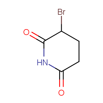 3-溴哌啶-2,6-二酮化学结构式