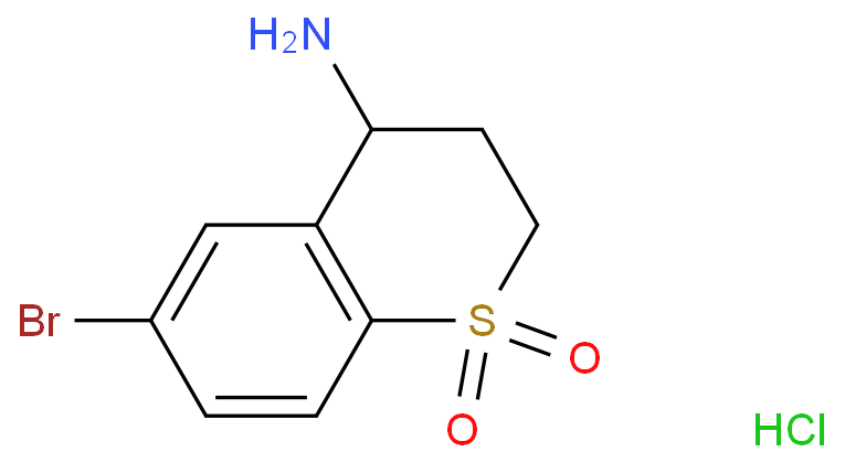 6-溴-3,4-二氢-2H-1-苯并噻喃-4-胺 1,1-二氧化物盐酸盐 CAS号:1172986-17-2科研及生产专用 高校及研究所支持货到付款