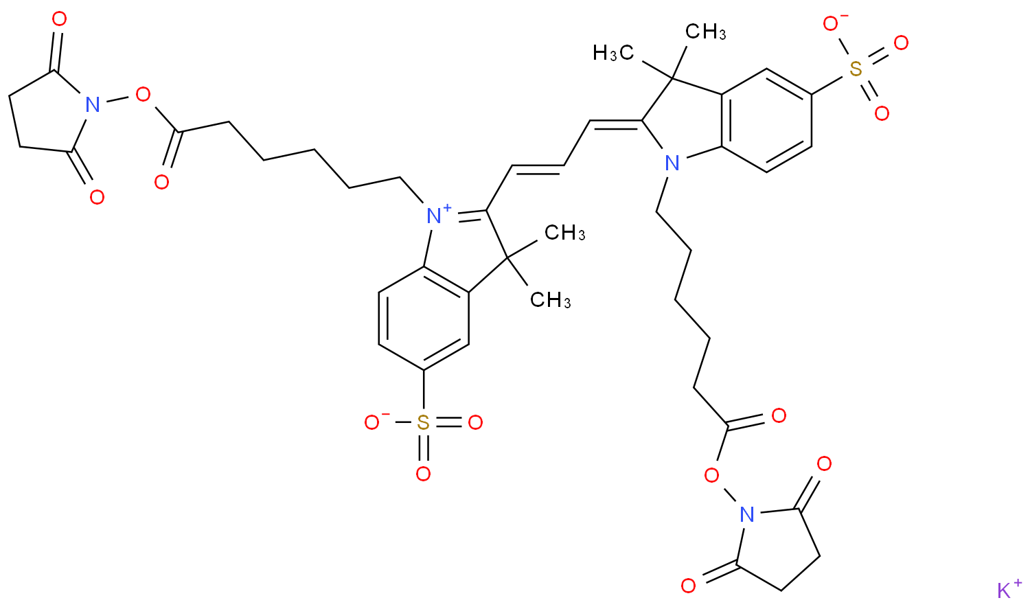 Cy3双酸-N-羟基琥珀酰亚胺酯
