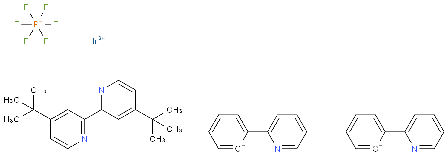 (4,4'-二叔丁基-2,2'-联吡啶)双[(2-吡啶基)苯基]铱(III)六氟磷酸盐676525-77-2