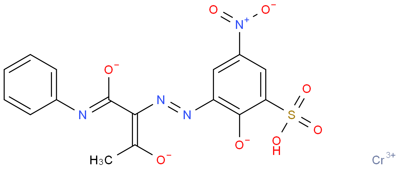 chromium(3+);(2Z)-2-[(5-nitro-2-oxido-3-sulfonatophenyl)hydrazinylidene]-3-oxo-N-phenylbutanimidate