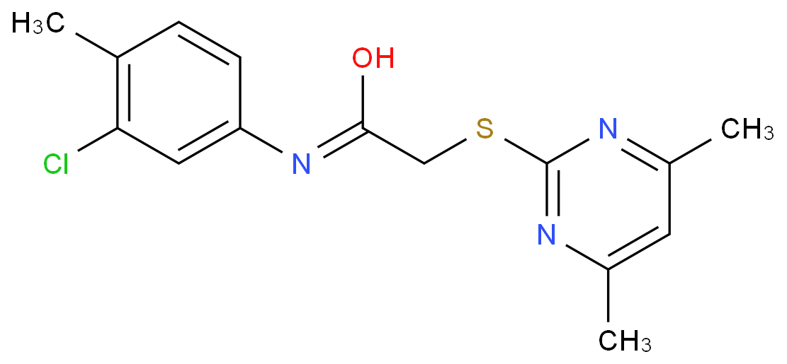 n-(3-chloro-4-methyl-phenyl)-2-(4,6-dimethyl-pyrimidin-2-ylsulfanyl ...