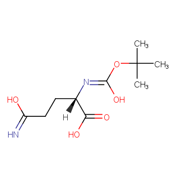N-(tert-Butoxycarbonyl)-L-glutamine structure