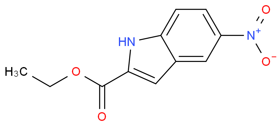 5-硝基吲哚-2-甲酸乙酯化学结构式