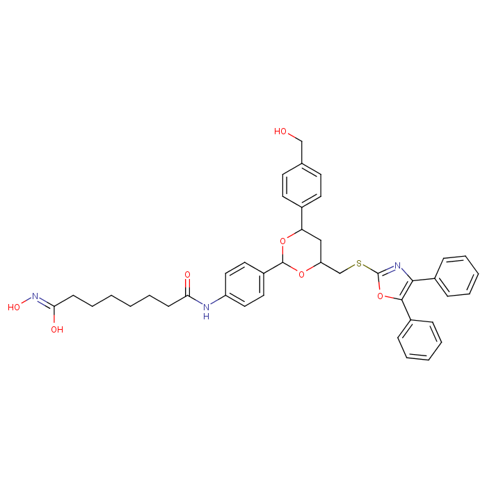 N-[4-[(2R,4R,6S)-4-[[(4,5-Diphenyl-2-oxazolyl)thio]methyl]-6-[4-(hydroxymethyl)phenyl]-1,3-dioxan-2-yl]phenyl]-N'-hydroxyoctanediamide