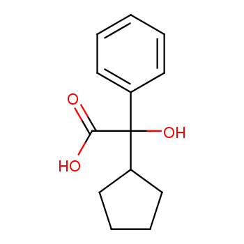 2-环戊基-2-羟基苯乙酸化学结构式