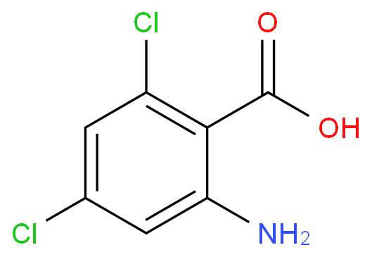 2-氨基-4,6-二氯苯甲酸化学结构式