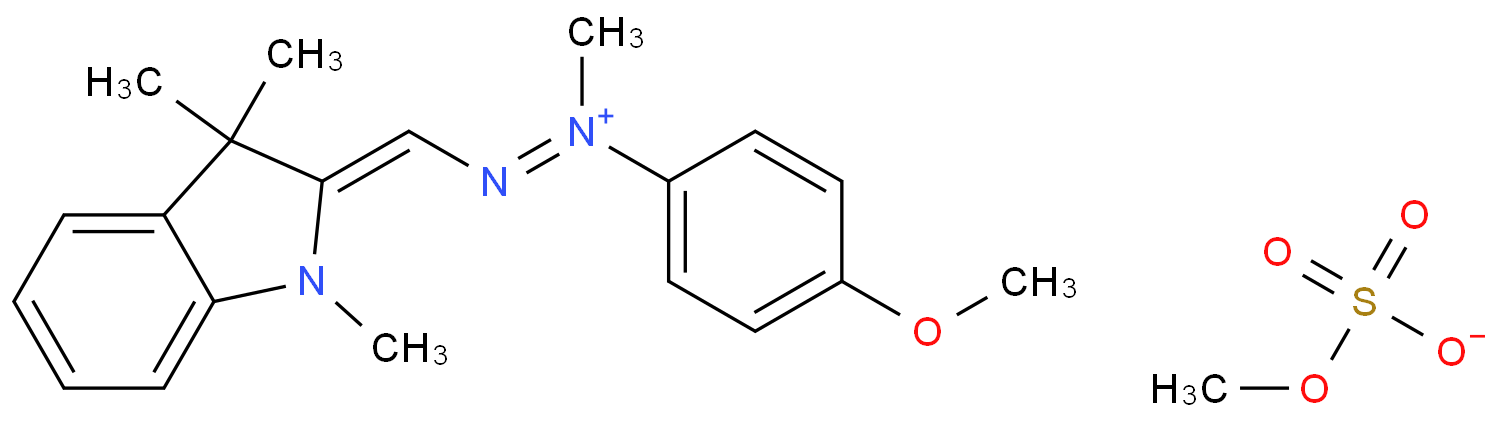 4-methoxy-N-methyl-N-[(E)-(1,3,3-trimethylindol-1-ium-2-yl)methylideneamino]aniline,methyl sulfate
