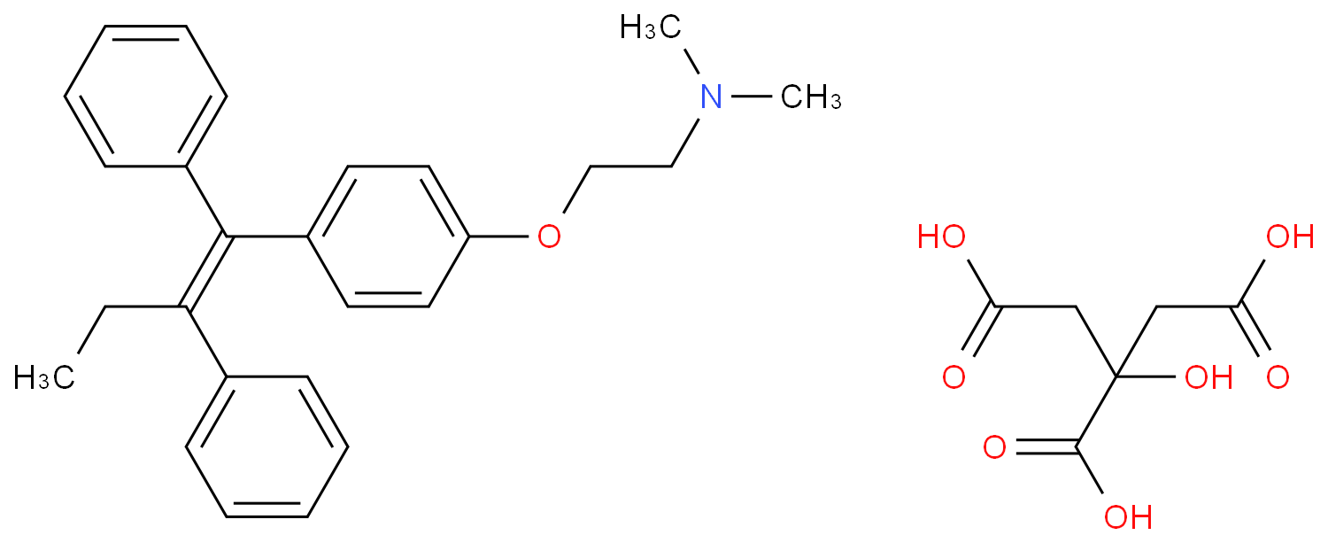 Tamoxifen citrate structure