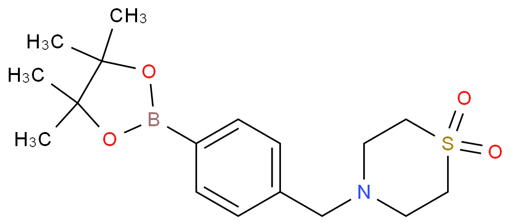 4-(4-(4,4,5,5-tetramethyl-1,3,2-dioxaborolan-2-yl)benzyl)thiomorpholine 1,1-dioxide