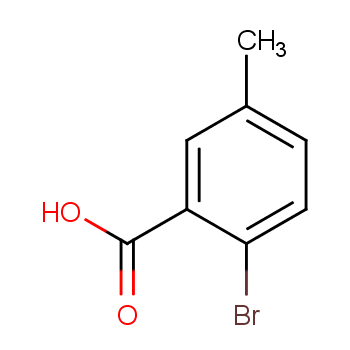2-溴-5-甲基苯甲酸化学结构式