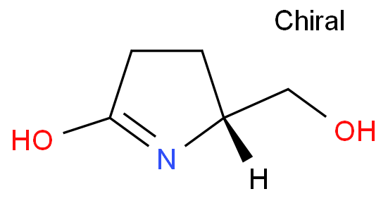 66673-40-3 (R)-(-)-5-羟甲基-2-吡咯烷酮 结构式图片