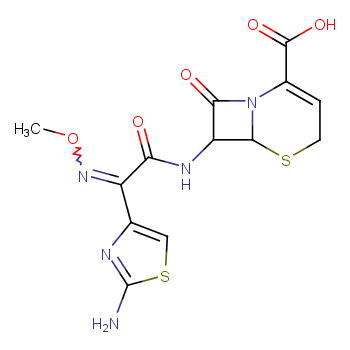 (6R,7R)-7-[[(2Z)-2-(2-amino-1,3-thiazol-4-yl)-2-methoxyiminoacetyl]amino]-8-oxo-5-thia-1-azabicyclo[4.2.0]oct-2-ene-2-carboxylic acid