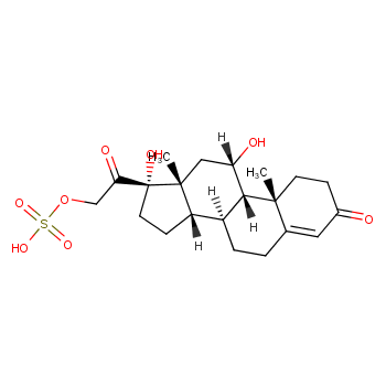 1253-43-6 皮質醇21-硫酸 結構式圖片