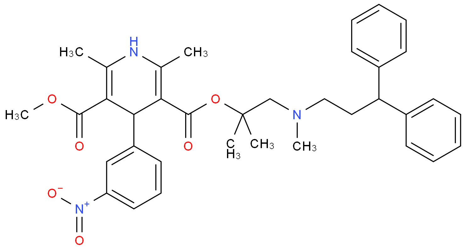 5-O-[1-[3,3-diphenylpropyl(methyl)amino]-2-methylpropan-2-yl] 3-O-methyl 2,6-dimethyl-4-(3-nitrophenyl)-1,4-dihydropyridine-3,5-dicarboxylate