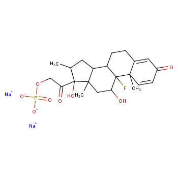 Betamethasone 21-phosphate disodium structure