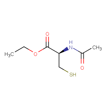 N-乙酰-L-半胱氨酸乙酯化学结构式