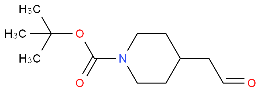 4-(2-氧代乙基)哌啶-1-羧酸叔丁酯化学结构式