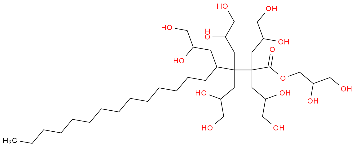 聚甘油-6 硬脂酸酯化学结构式